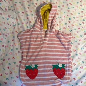 Mini Boden 6-9 month strawberry coverup beach dress